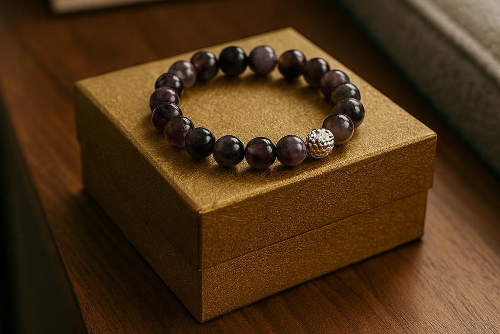 Natural Amethyst Bracelet with Buddha Charm – Calming Energy & Spiritual Healing