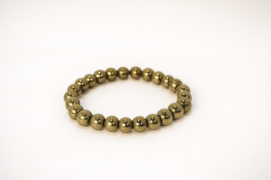 Golden Pyrite Bracelet – Natural Healing Crystal for Wealth & Protection
