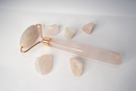 Buy Rose Quartz Massage Roll-On | Premium Facial Roller for Skincare