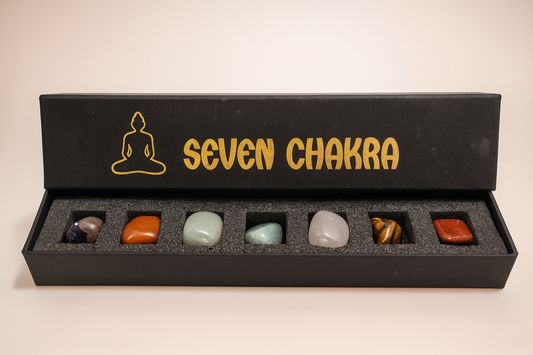 Premium Seven Chakra Healing Tumble Set | Natural Crystal Energy Balancing Kit
