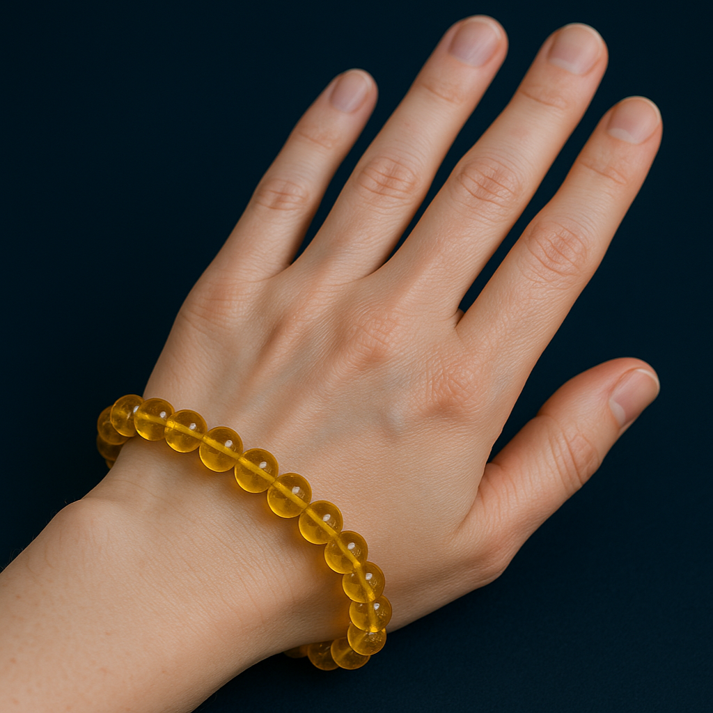 Natural Citrine Bracelet – Prosperity, Healing & Solar Plexus Chakra Crystal