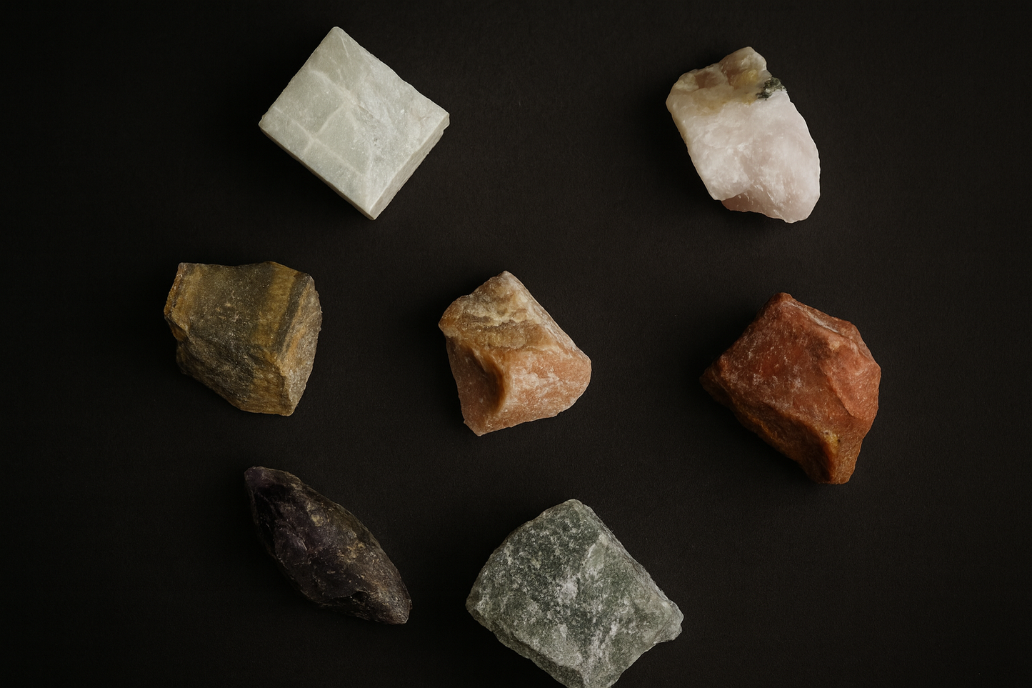 Premium Natural Mineral Stone Collection – 7 chakra Healing Raw Crystals for Energy, Meditation & Home Décor