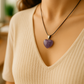 Amethyst Heart Pendant – Natural Crystal Necklace for Calm, Healing & Spiritual Protection