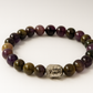 Natural Amethyst Bracelet with Buddha Charm – Calming Energy & Spiritual Healing
