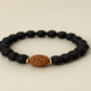 Black Lava Rudraksha Bracelet – Natural Healing Energy & Spiritual Protection