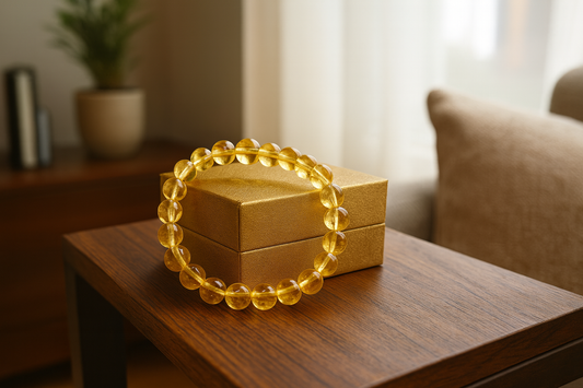 Natural Citrine Bracelet – Prosperity, Healing & Solar Plexus Chakra Crystal