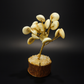 Handcrafted Seashell Gemstone Tree on Wooden Base