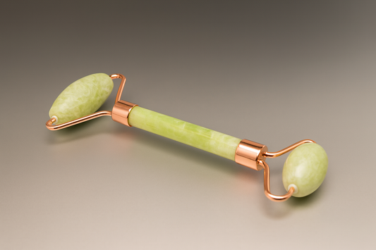 Jade Facial Roller & Roll-On Massager – Natural Jade Stone Skincare Tool