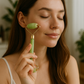 Jade Facial Roller & Roll-On Massager – Natural Jade Stone Skincare Tool