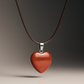 Red Jasper Heart Pendant – Natural Crystal Necklace for Strength, Grounding & Emotional Balance