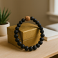 Black Lava Rudraksha Bracelet – Natural Healing Energy & Spiritual Protection