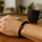 Black Lava Rudraksha Bracelet – Natural Healing Energy & Spiritual Protection