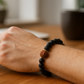 Black Lava Rudraksha Bracelet – Natural Healing Energy & Spiritual Protection