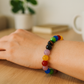 Premium Multicolor Crystal Healing Bead Bracelet – 7 Chakra Energy Balancing Fashion Accessory