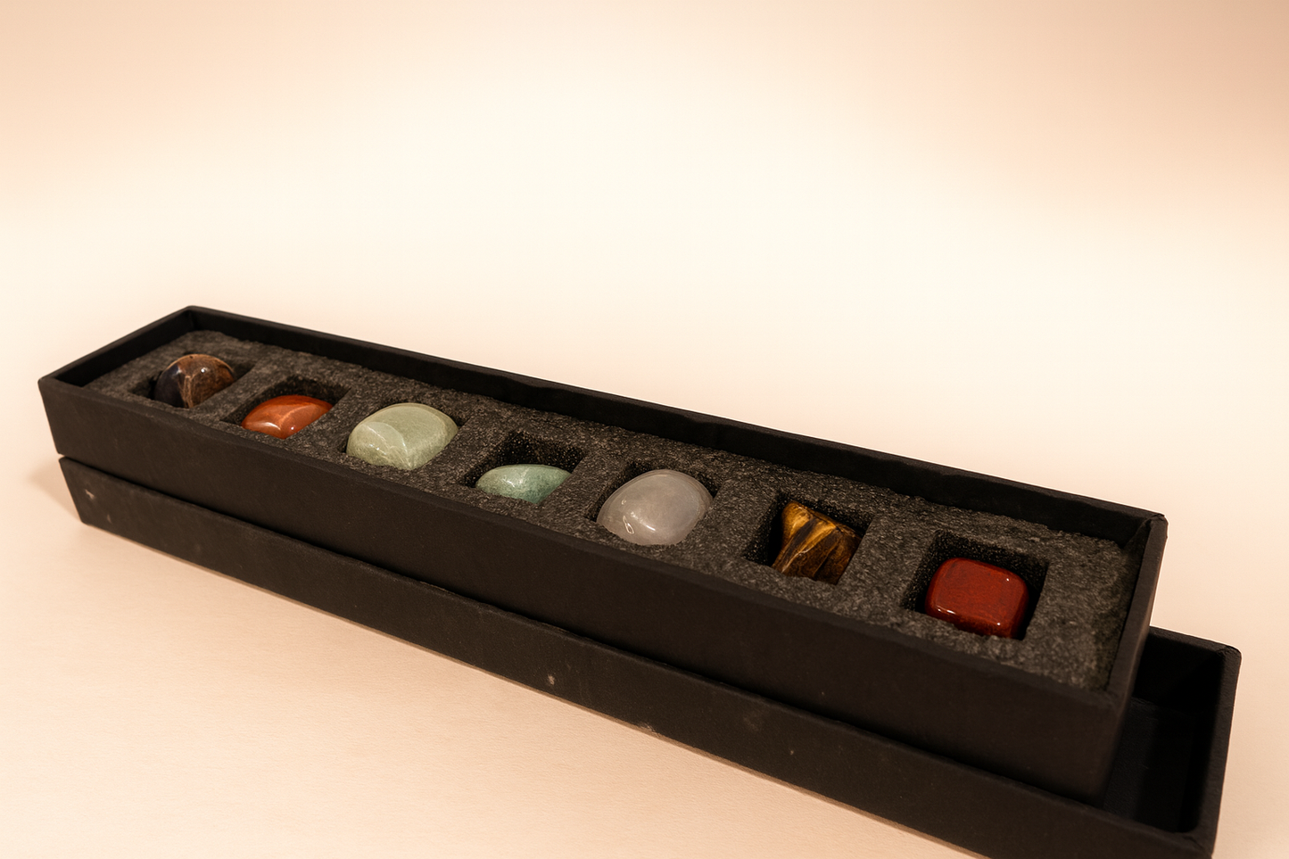 Premium Seven Chakra Healing Tumble Set | Natural Crystal Energy Balancing Kit