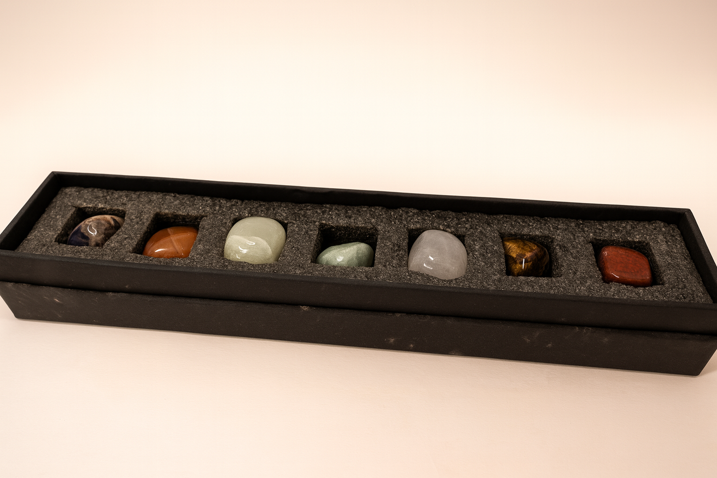 Premium Seven Chakra Healing Tumble Set | Natural Crystal Energy Balancing Kit