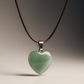 Green Jade Heart Pendant – Natural Crystal Necklace for Harmony, Prosperity & Emotional Healing