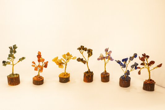 Seven Chakra Crystal Miniature Trees – Pack of 7 | Zodiac Secrets