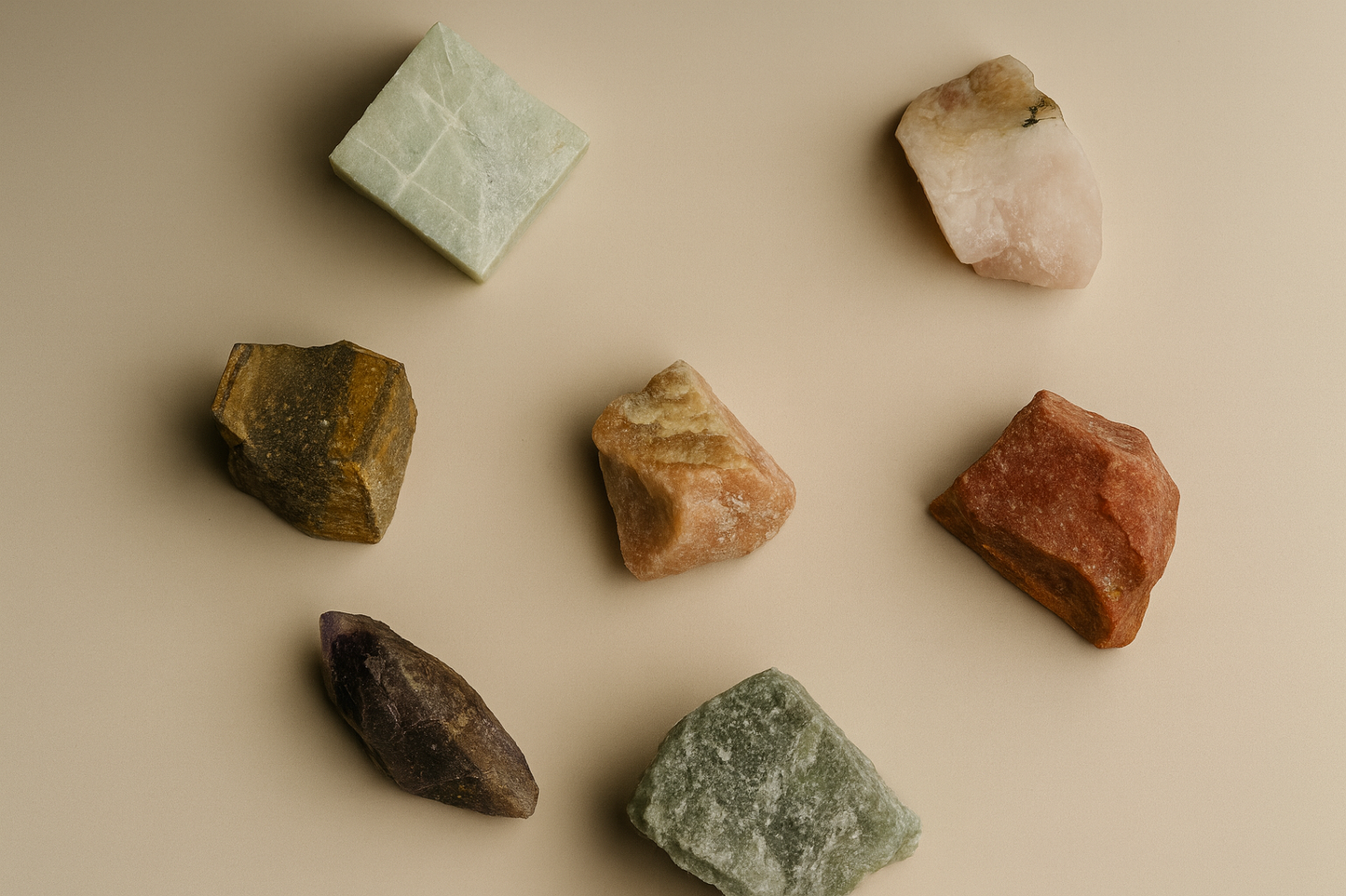 Premium Natural Mineral Stone Collection – 7 chakra Healing Raw Crystals for Energy, Meditation & Home Décor
