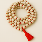 Tulsi Jaap Mala (108 Beads) with Red Tassel – Sacred Rosary for Meditation & Devotion